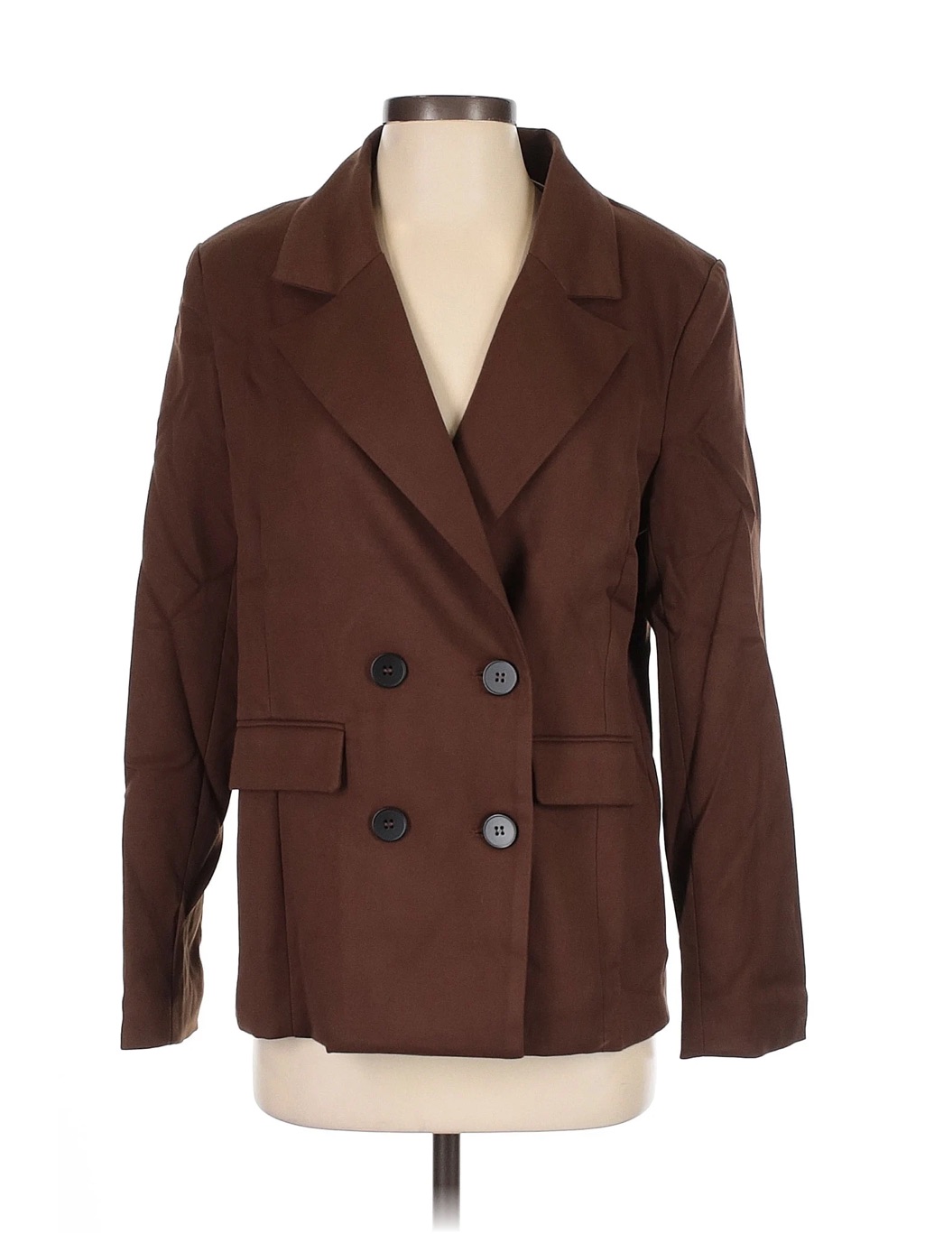 All My Love Double-Breasted Brown Blazer Jacket